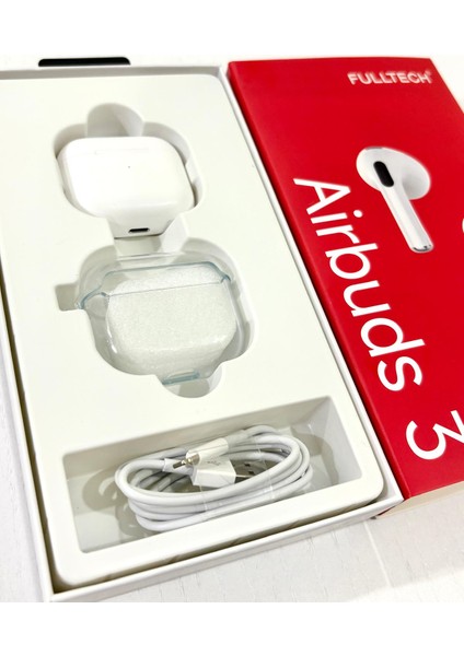 Airbuds 3. nesil Ios ve Android Uyumlu Premium Kablosuz Şarj Özellikli 5. 3 Bluetooth Kulaklık