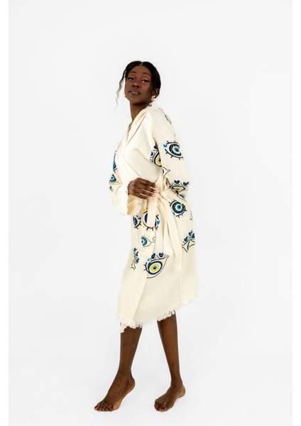Kymena Taş Baskı Desenli Kimono/bornoz modelleri