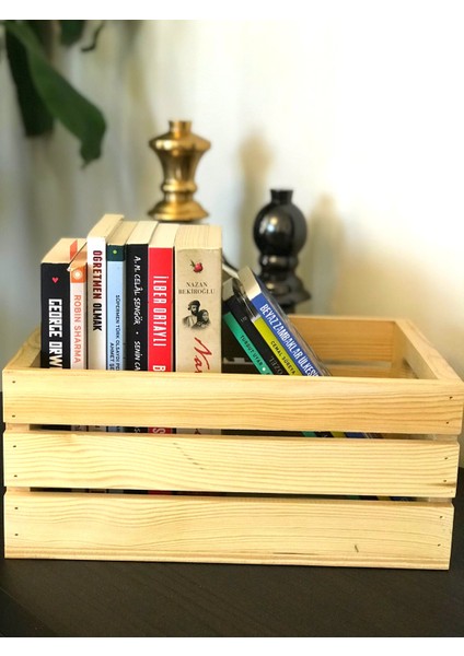 Masif Ahşap Sandık Tahta Kutu Çok Amaçlı Organizer