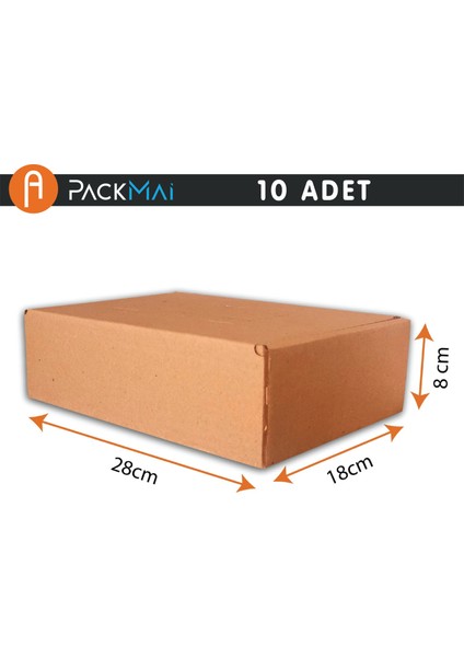E-Ticaret Kargo Kutusu 28X18X8CM (10'lu Paket) fiyatları