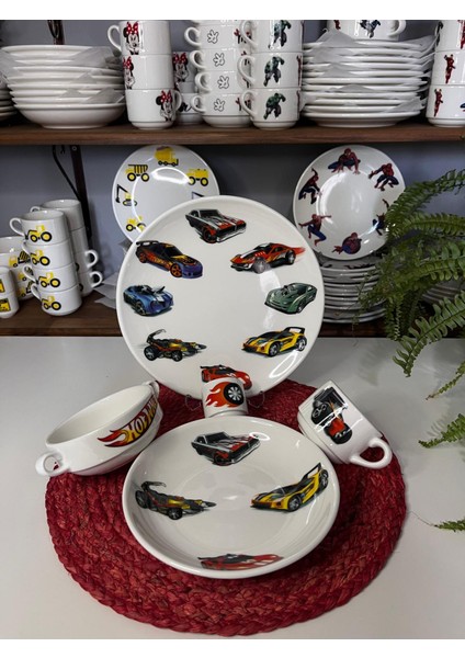 5 Parça Şimşek Mcqueen Model Çocuk Bebek Yemek Takımı Beslenme Seti
