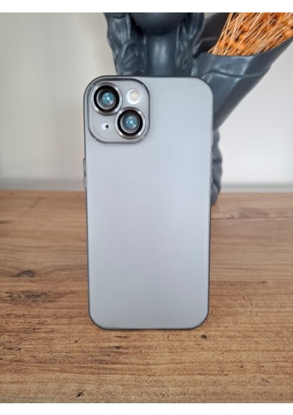 iPhone 15 Uyumlu Tam Kamera Lens Korumalı Ekstra İnce Esnek Mat Lüks Kılıf