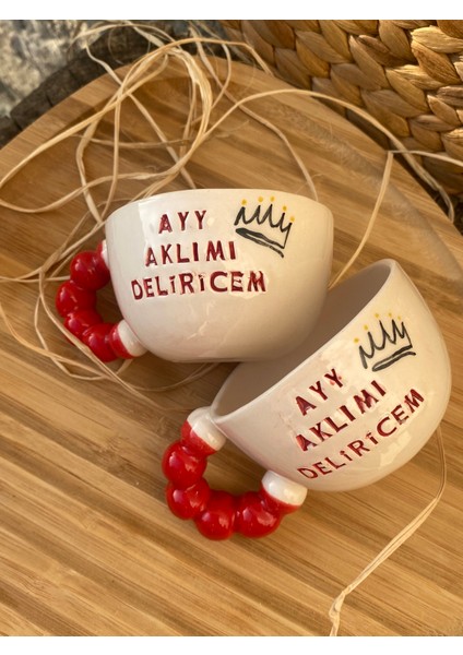 Prens Replik / Ayy Aklımı Deliricem/kırmızı Kulp El Yapımı Seramik Fincan fiyatları