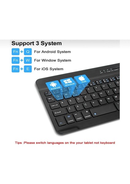 Galaxy Tab S9 Fe Uyumlu Standli Tablet Kilif Bluetooth Klavye Mouse Set