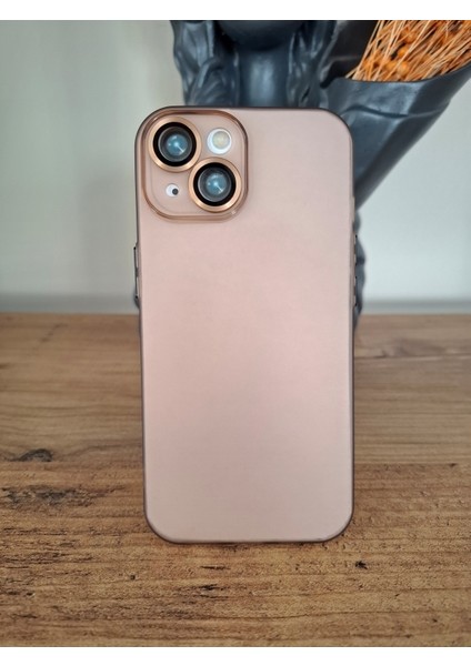 iPhone 15 Uyumlu Tam Kamera Lens Korumalı Ekstra İnce Esnek Mat Lüks Kılıf