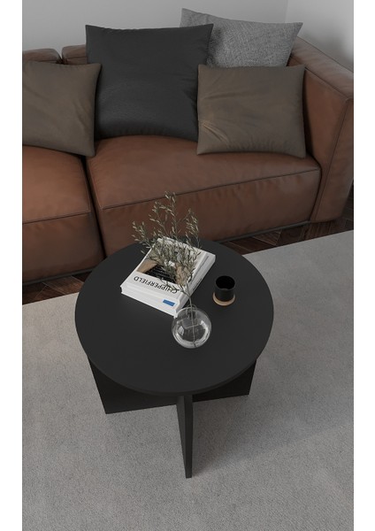 Dekoratif Curve Tekli Orta Sehpa Mat Beyaz 48CM modelleri