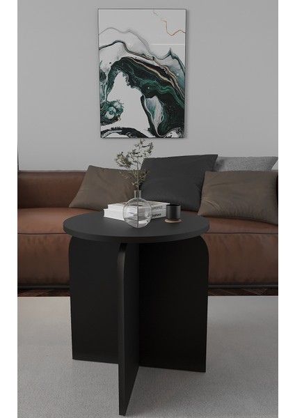 Dekoratif Curve Tekli Orta Sehpa Mat Beyaz 48CM fırsatları