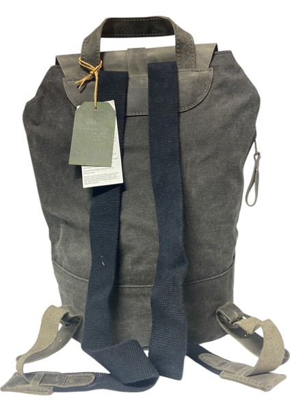 Old Cotton Vintage Kanvas Deri Su Geçirmez Design Unisex Günlük Gezi Okul Seyahat Kamp Sırt Çantası 24X40CM