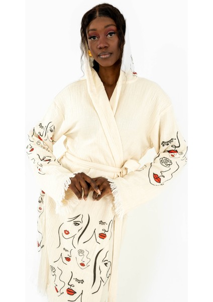 Maia Taş Baskı Desenli Kimono/bornoz modelleri