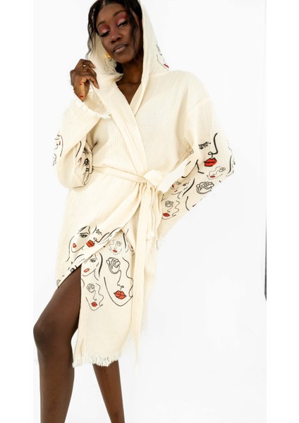 Maia Taş Baskı Desenli Kimono/bornoz fırsatları