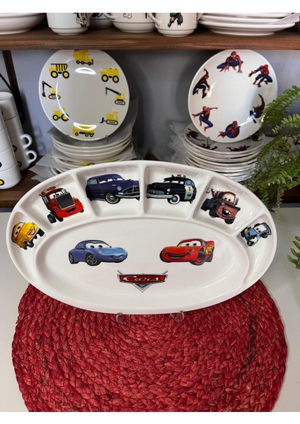 7 Parça Şimşek Mcqueen Model Çocuk Bebek Yemek Takımı Beslenme Seti