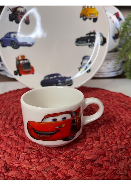 7 Parça Şimşek Mcqueen Model Çocuk Bebek Yemek Takımı Beslenme Seti