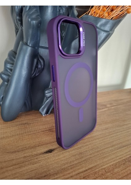 iPhone 15 Uyumlu Kamera Lens Koruma Hediyeli Magsafe Şarj Özellikli Standlı Mat Lüks Kılıf modelleri