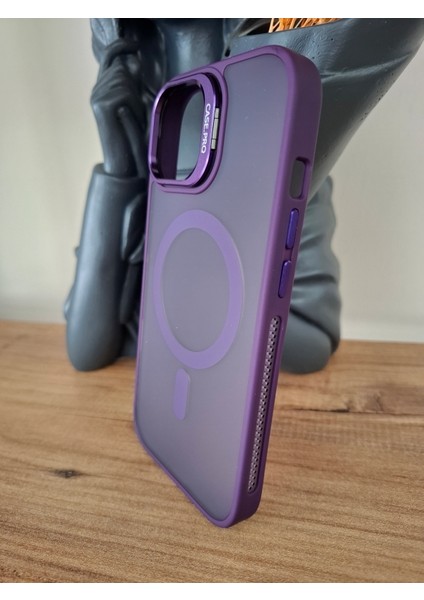 iPhone 15 Uyumlu Kamera Lens Koruma Hediyeli Magsafe Şarj Özellikli Standlı Mat Lüks Kılıf fırsatları
