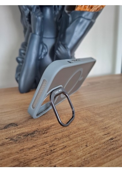 iPhone 15 Uyumlu Kamera Lens Koruma Hediyeli Magsafe Şarj Özellikli Standlı Mat Lüks Kılıf fiyatları