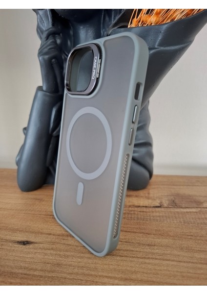 iPhone 15 Uyumlu Kamera Lens Koruma Hediyeli Magsafe Şarj Özellikli Standlı Mat Lüks Kılıf fırsatları