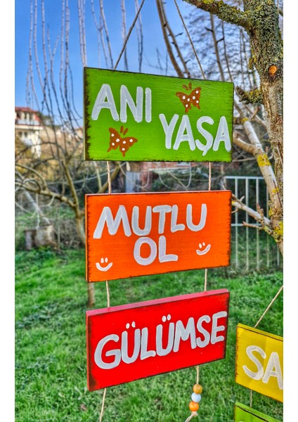 3 Lü Minik Pano Set,8×15 cm.lik Ahşap Ağaç Süsü, Kişiselleştirilebilir Ürün