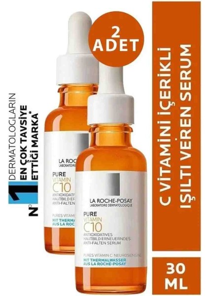 La Roche-Posay Pure Vitamin C10 Antioksidan 2 Adet 30 ml Serum