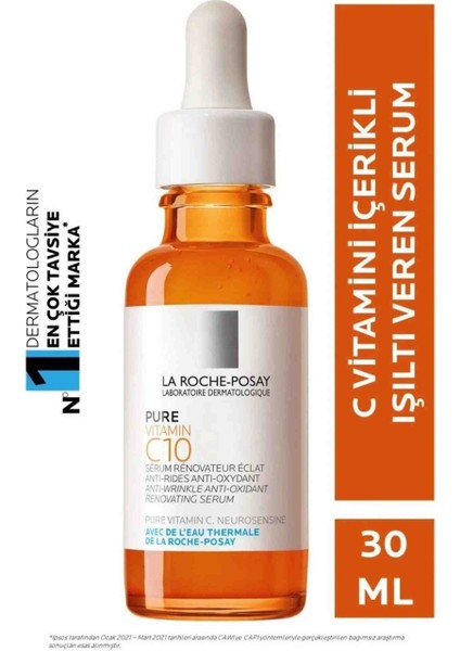 La Roche-Posay Pure Vitamin C10 Antioksidan 2 Adet 30 ml Serum