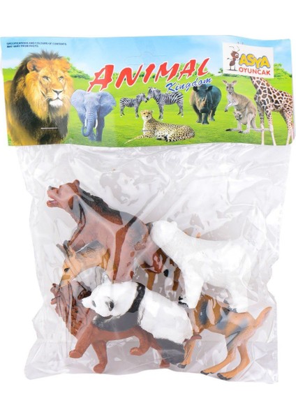 C5861-050-9 Pvc Vahşi Hayvan Seti -Asya Oyuncak
