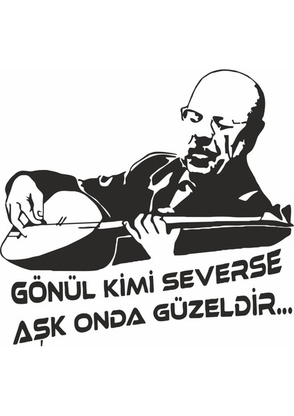 Neşet Ertaş Araç, Araba, Oto, Motorsiklet, Kask, Laptop, Cam Sticker