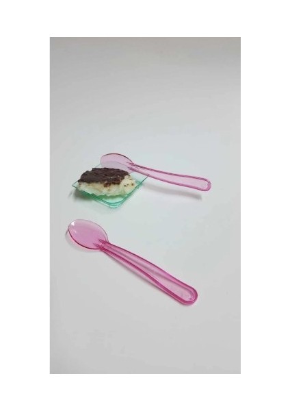 Plastiktatlı & Dondurma Kaşıgı 12.5 mm 50 Adet Pembe fiyatları