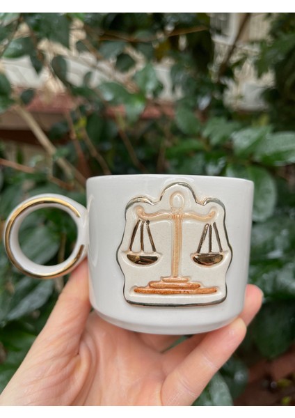 Adalet Terazisi Fincan 24 K Altın Dekorlu fiyatları