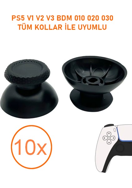 10 Ad. Ps5 Tüm Kollar Ile Uyumlu Analog Topuz Başlık