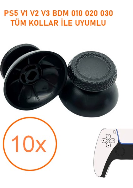 10 Ad. Ps5 Tüm Kollar Ile Uyumlu Analog Topuz Başlık