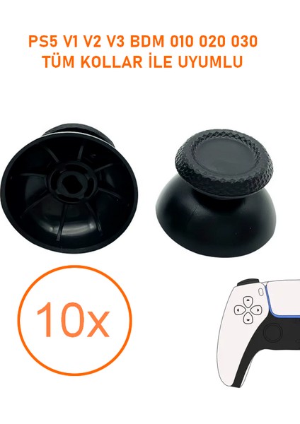 10 Ad. Ps5 Tüm Kollar Ile Uyumlu Analog Topuz Başlık
