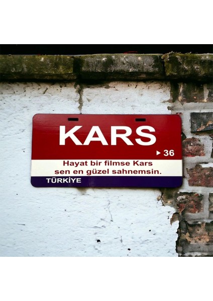 Kars Ahşap Sokak Tabelası