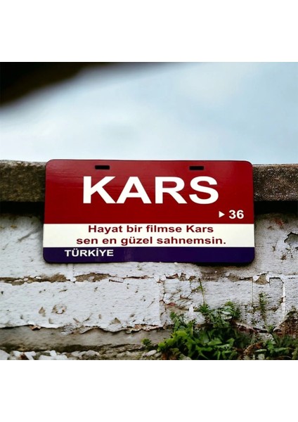 Kars Ahşap Sokak Tabelası