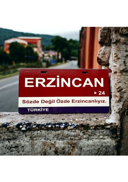 Erzincan Ahşap Sokak Tabelası