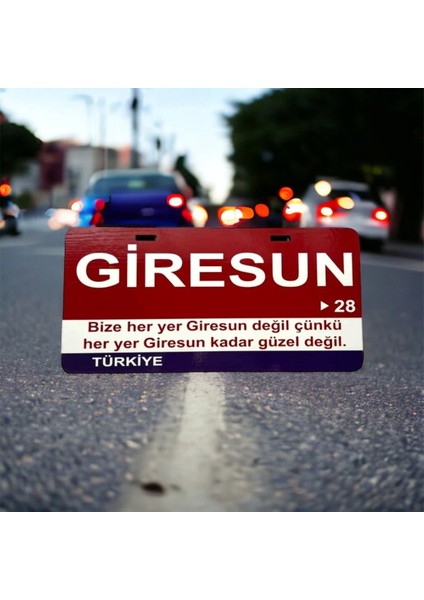 Giresun Ahşap Sokak Tabelası
