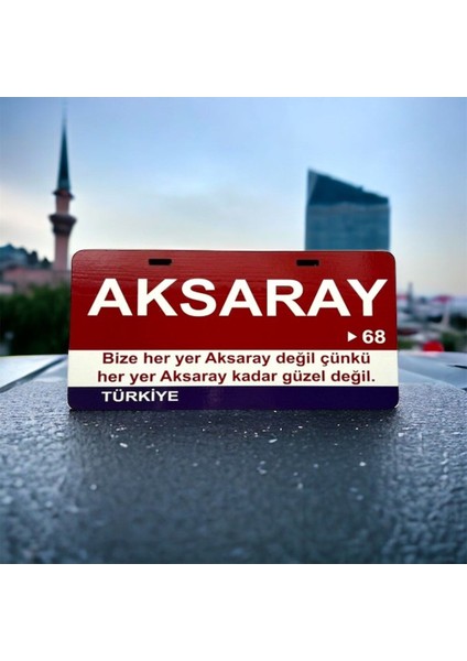Aksaray Ahşap Sokak Tabelası