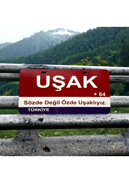 Uşak Ahşap Sokak Tabelası