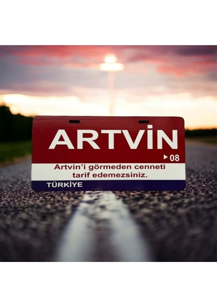 Artvin Ahşap Sokak Tabelası