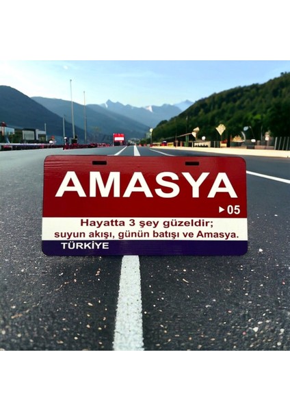 Amasya Ahşap Sokak Tabelası