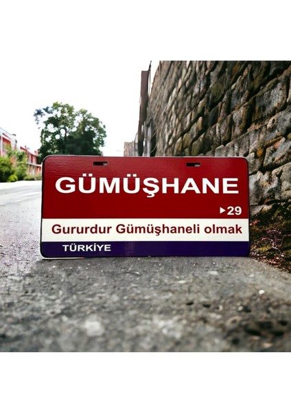 Gümüşhane Ahşap Sokak Tabelası