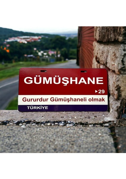 Gümüşhane Ahşap Sokak Tabelası