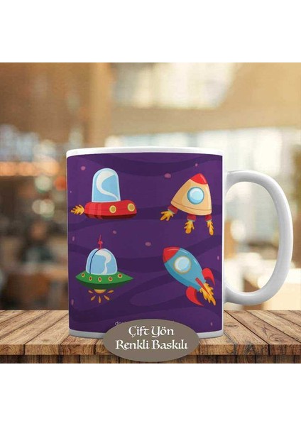 Ufo Uzay Gemileri Roket Gök Bilimleri Kupa Bardak HEDIYELIK-9167