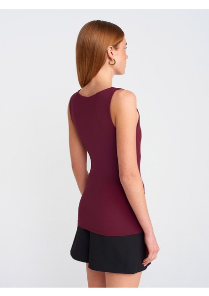 20977 Kalın Askılı Poliamid Atlet-Bordo fiyatları