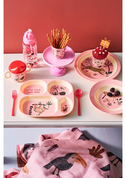 Melamin Çocuk Çukur Tabak - Flamingo fiyatları