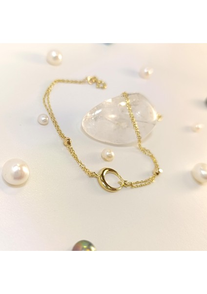 Ay Yıldız Bileklik Künye 14 Ayar Altın