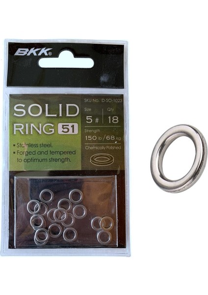 Solid Ring-51 Assist Halkası No:5 (18'li Paket)