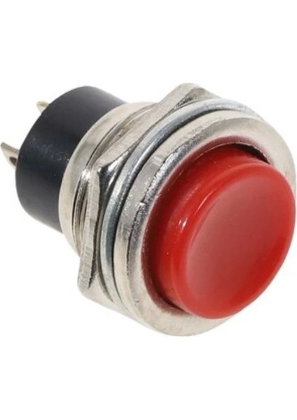 IC-180 Yuvarlak 16MM Kırmızı Metal Buton DS-212 (4172)