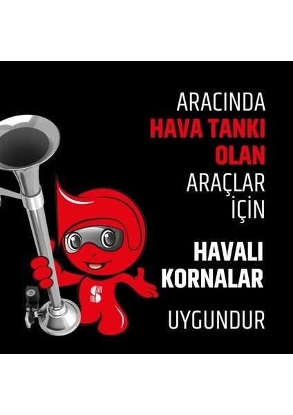 -82MH Marin Havalı Korna 24V, Krom Borulu fırsatları
