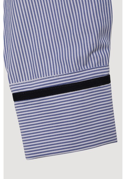 Kolları Çizgi Matchli Beli Lastikli Sweatshirt Lacivert fırsatları