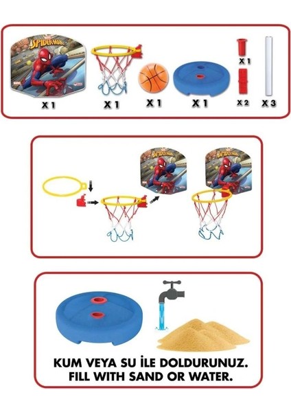 Nessiworld Dede Spiderman Küçük Ayaklı Basketbol Potası modelleri