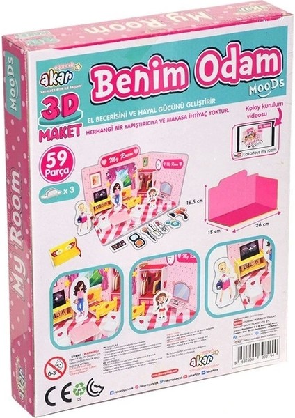 Nessiworld Benim Odam Maket 3 Boyutlu Puzzle fiyatları